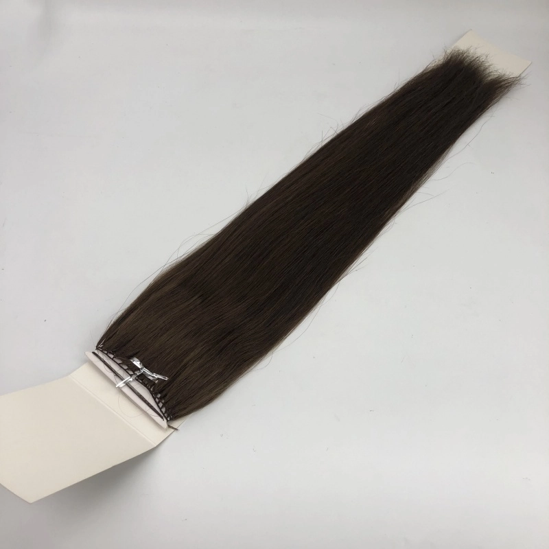 Factory Supply top remy human hair medium brown feather twins hair extensions for woman HJ 056